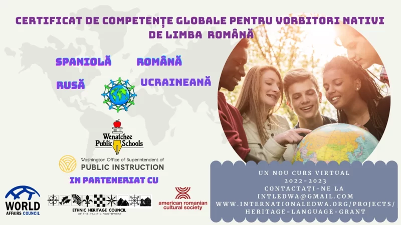 Global Competence Certificate for Romanian Heritage Speakers- 2022-2023