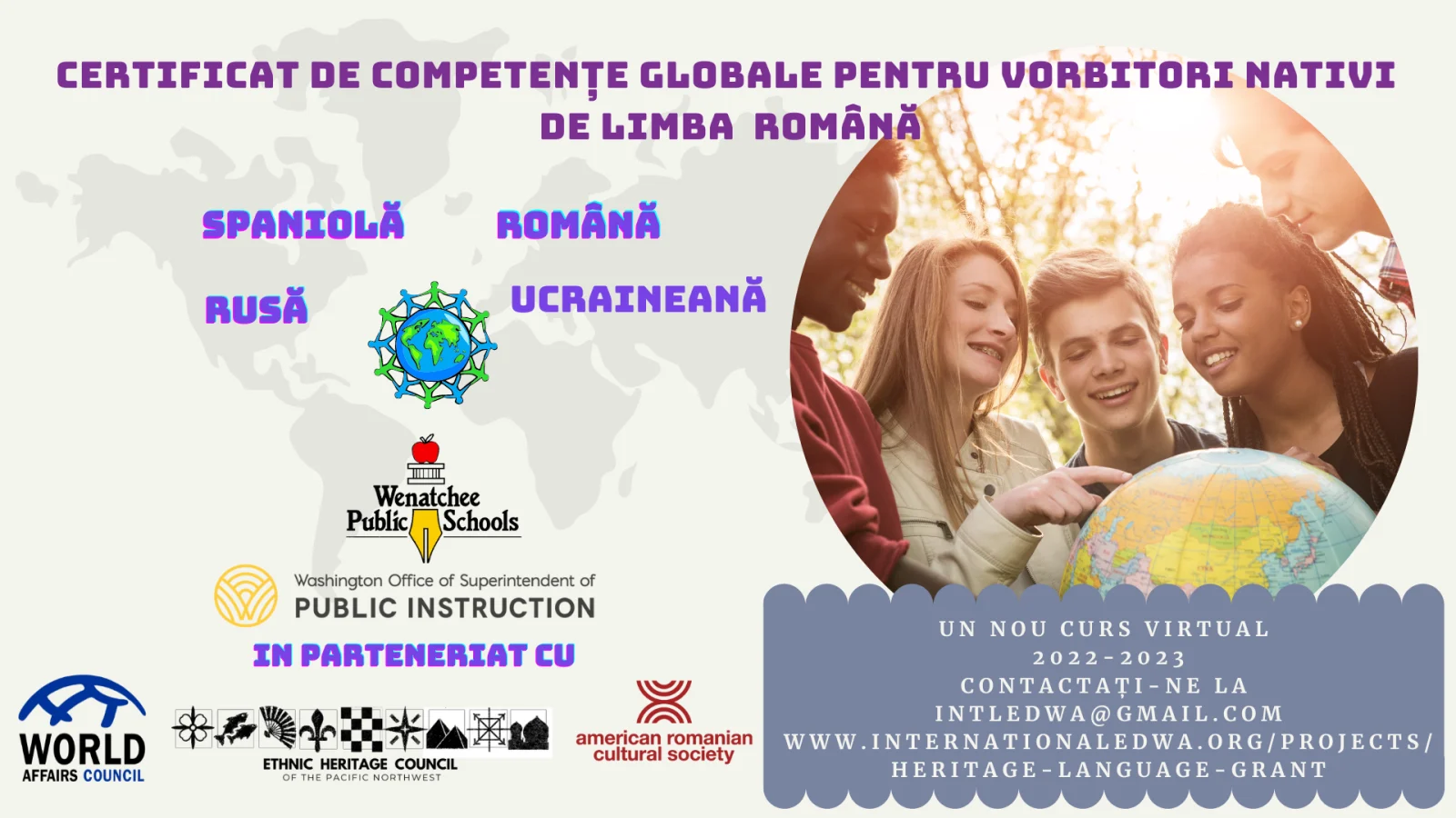 Global Competence Certificate for Romanian Heritage Speakers- 2022-2023 